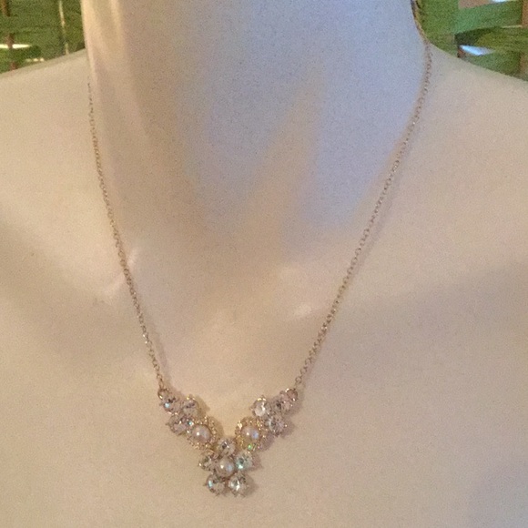 π·NWT Fabulous Rhinestone/ Pearl Necklace Set π· - Picture 5 of 8